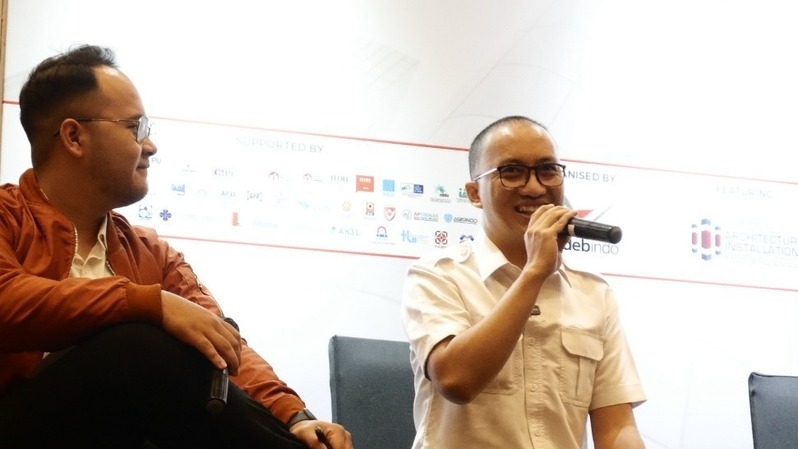Catur Gunandi memberikan pemaparan di acara Indonesia menjawab Tantangan Global Keinsinyuran di Forum Persatuan Insinyur Indonesia (PII) di ICE BSD City, baru-baru ini. (ist)


