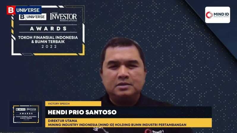 Hendi Prio Santoso Bawa MIND ID Raih Penghargaan BUMN Holding Terbaik Sektor Pertambangan dan Migas
