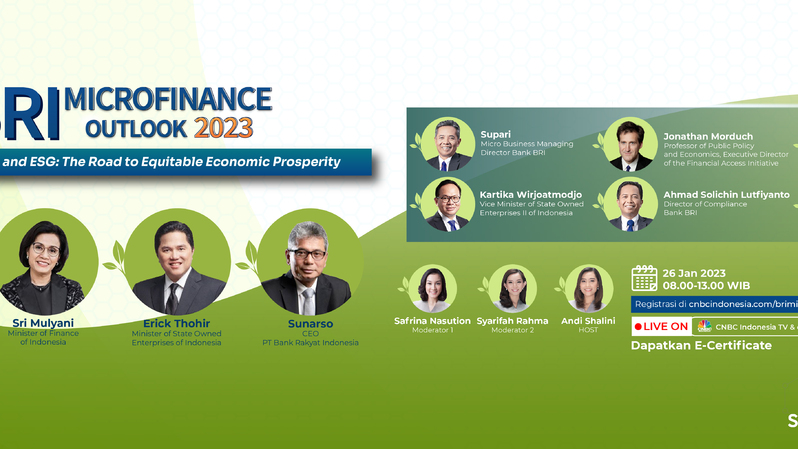 BRI Microfinance Outlook 2023 menghadirkan menteri dan pakar ekonomi kelas dunia. (ist) 