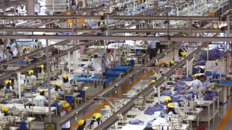 Suasana kerja di pabrik tekstil PT Sri Rejeki Isman Tbk/Sritex. Foto: Investor Daily/DAVID.