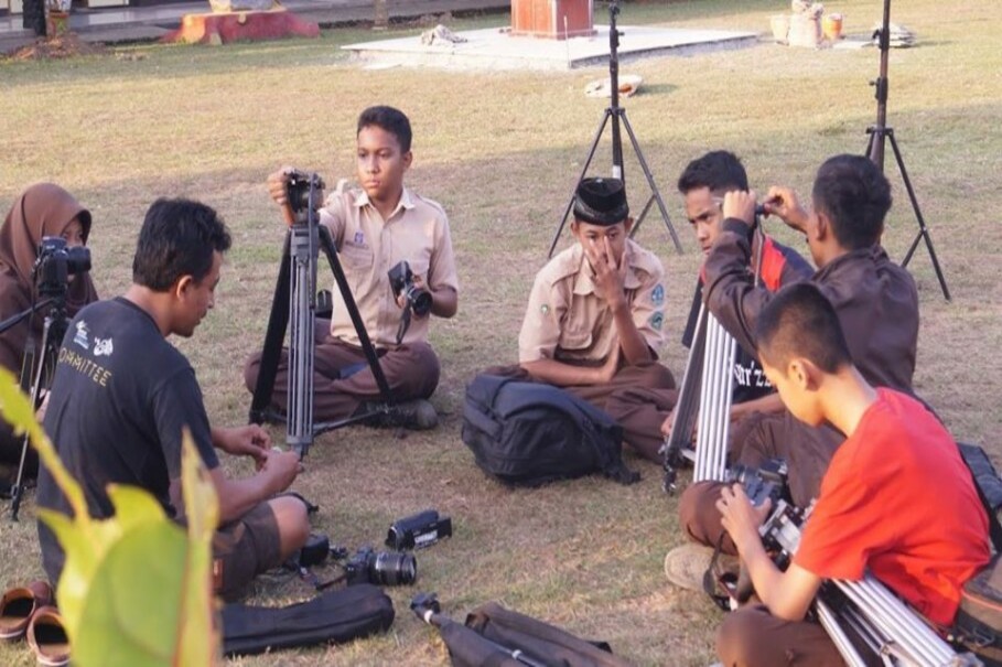 CLC Purbalingga mengadakan workshop film pendek untuk pelajar di Kebumen, Jawa Tengah, pada Agustus tahun lalu.  (Foto: CLC Purbalingga)