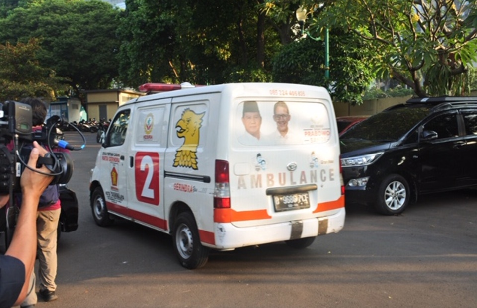 Police seized an ambulance, that is owned by Gerindra