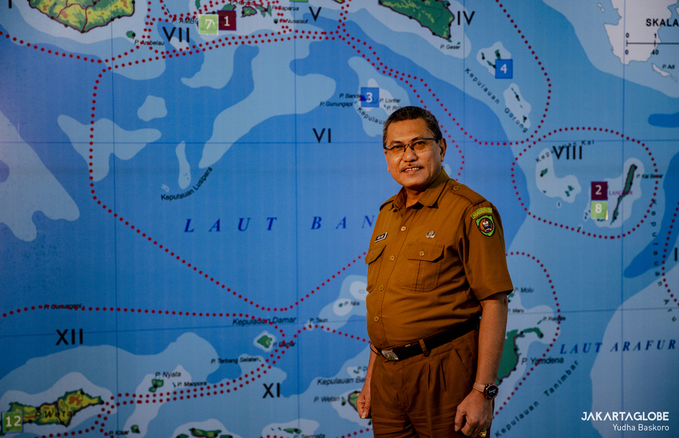 Dr. Abdul Haris, S.Pi, M.Si, a Chief of Maluku Province Marine and Fisheries Department poses for the Jakarta Globe at his office in Ambon, Maluku Province on November 1, 2021. (JG Photo/Yudha Baskoro)