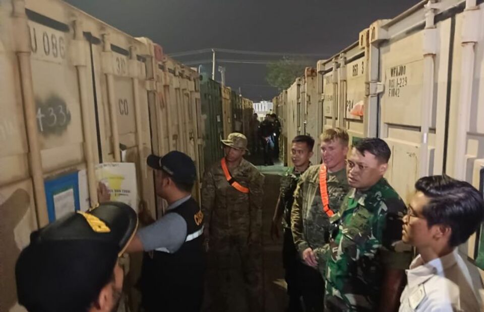 Container of US Army Weapons Held by Customs Office in Lampung