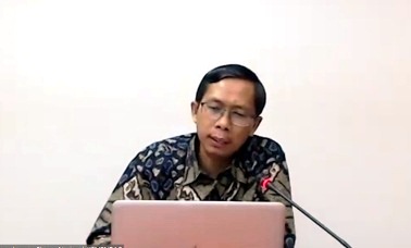 Dirjen Pengembangan Ekspor Nasional PEN Kemendag Kasan Muhri  dalam diskusi yang digelar Forum Jurnalis Sawit (FJS) bertema Mendongkrak Pasar Domestik dan Ekspor Minyak Sawit Indonesia di Jakarta, Rabu (22/7/2020).