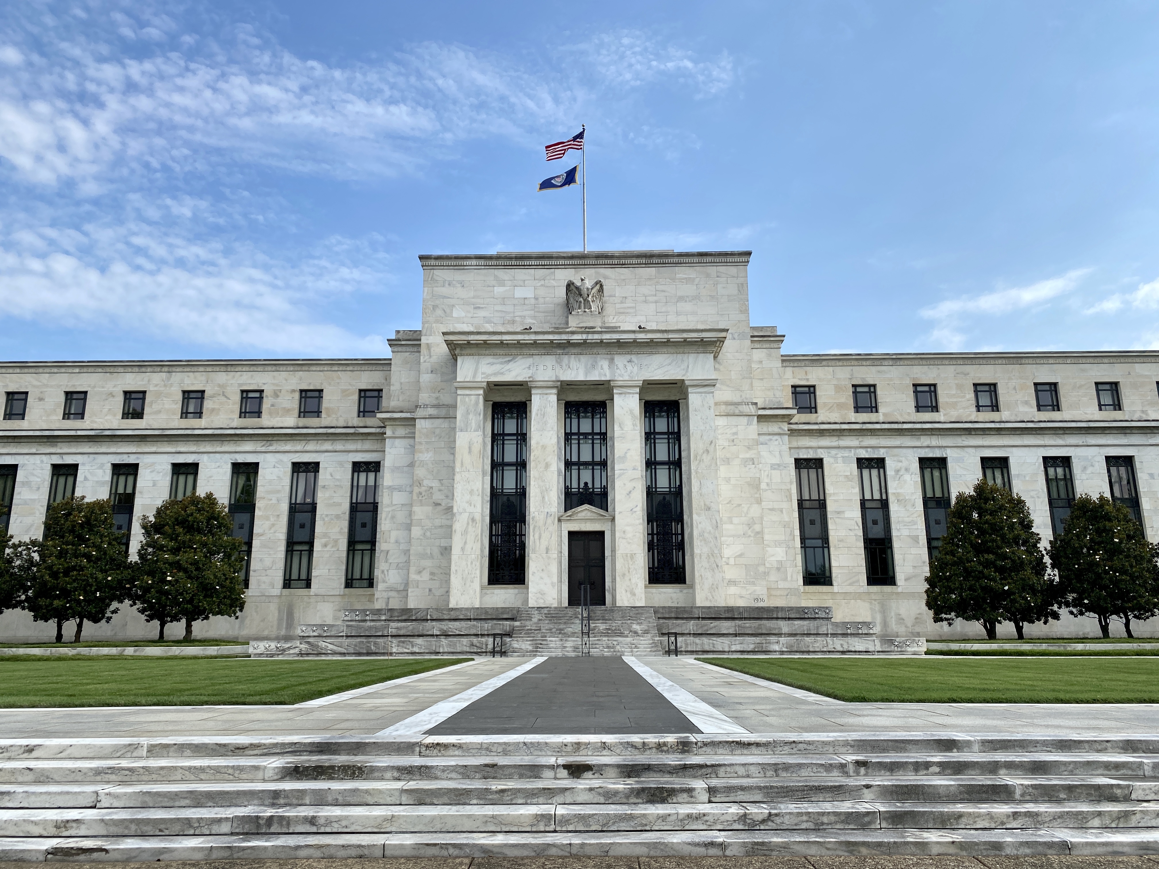 Gedung The Federal Reserve (The Fed) di Washington, DC.,  Amerika Serikat (AS). ( Foto: Daniel SLIM / AFP )