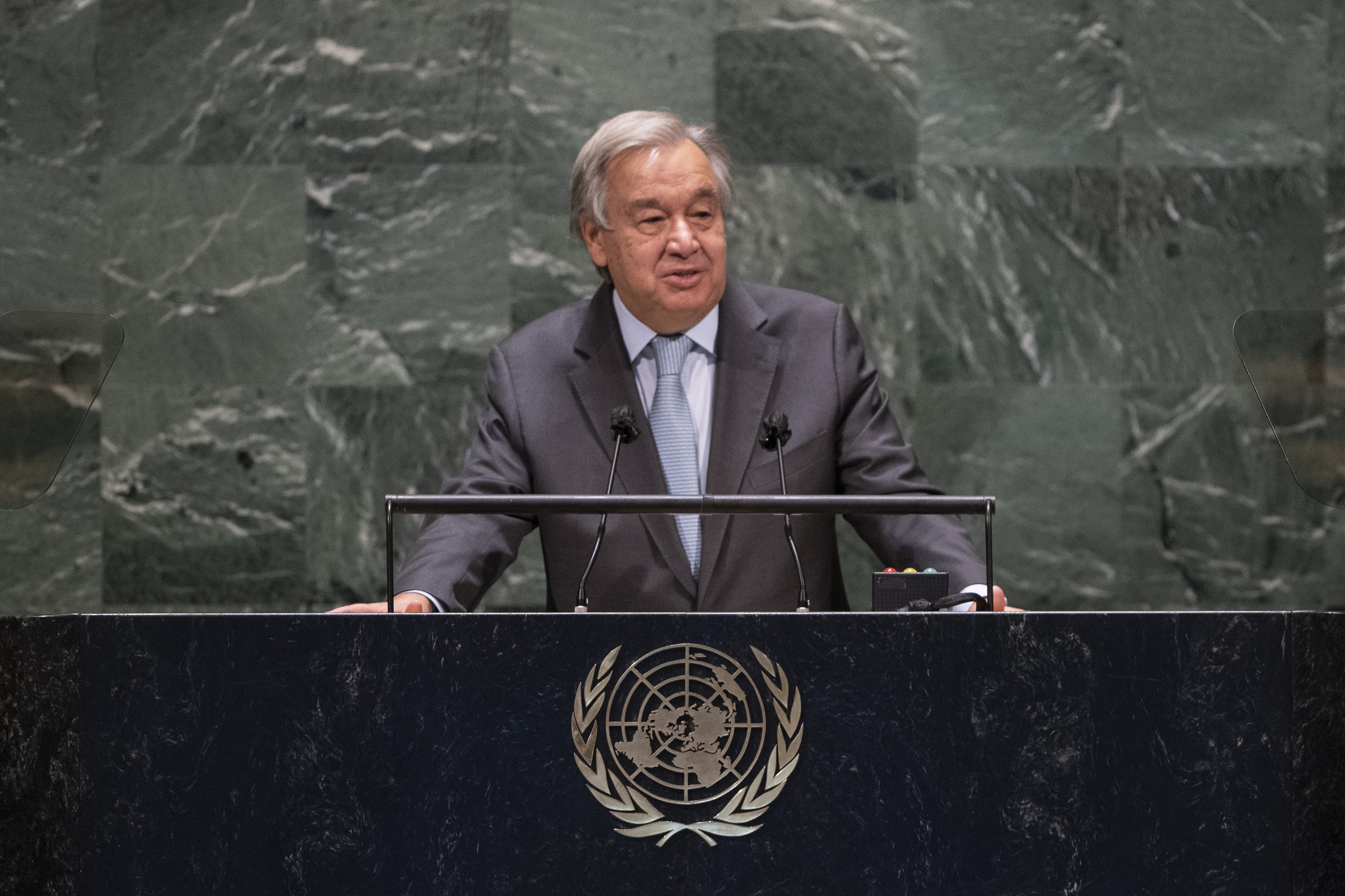 Sekretaris Jenderal Perserikatan Bangsa-Bangsa (Sekjen PBB) Antonio Guterres. ( Foto: ESKINDER DEBEBE / UNITED NATIONS / AFP )