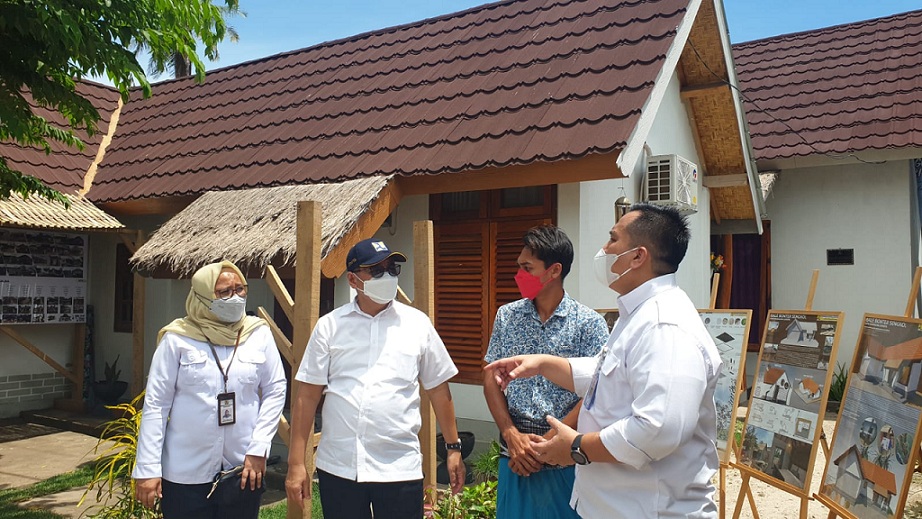 Kementerian PUPR selesaikan 398 Sarana Hunian Pariwisata (Sarhunta) di sekitar kawasan sirkuit internasional Mandalika, Lombok.Foto: Kementerian PUPR