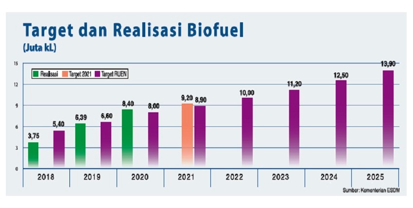 Target dan realisasi biofuel