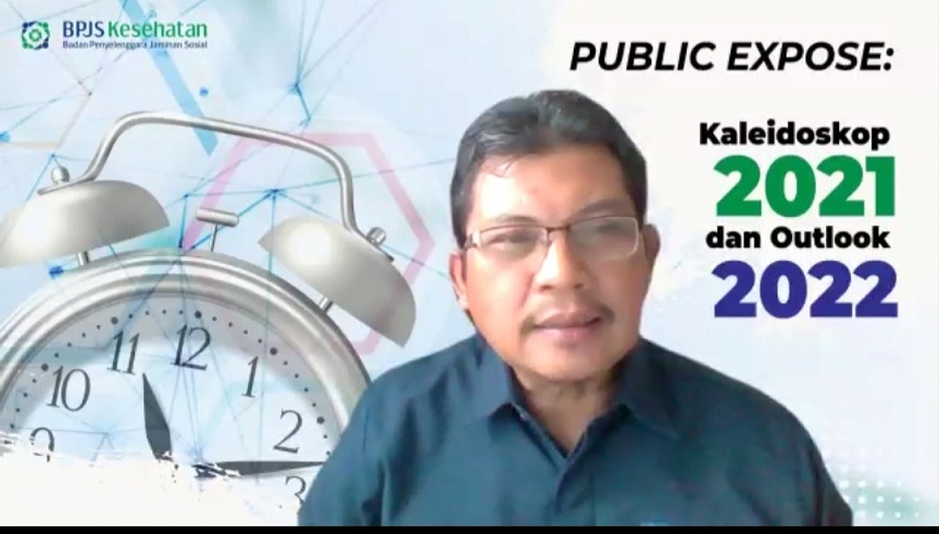 Direktur Utama BPJS Kesehatan Ali Ghufron Mukti dalam public expose: Kaleidoskop Tahun 2021 dan Outlook Tahun 2022, Kamis, 30 Desember 2021