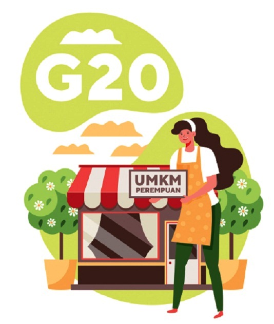 G20 dan UMKM Perempuan. Ilustrasi: Investor Daily
