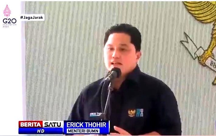 Menteri BUMN Erick Thohir. Sumber: BSTV