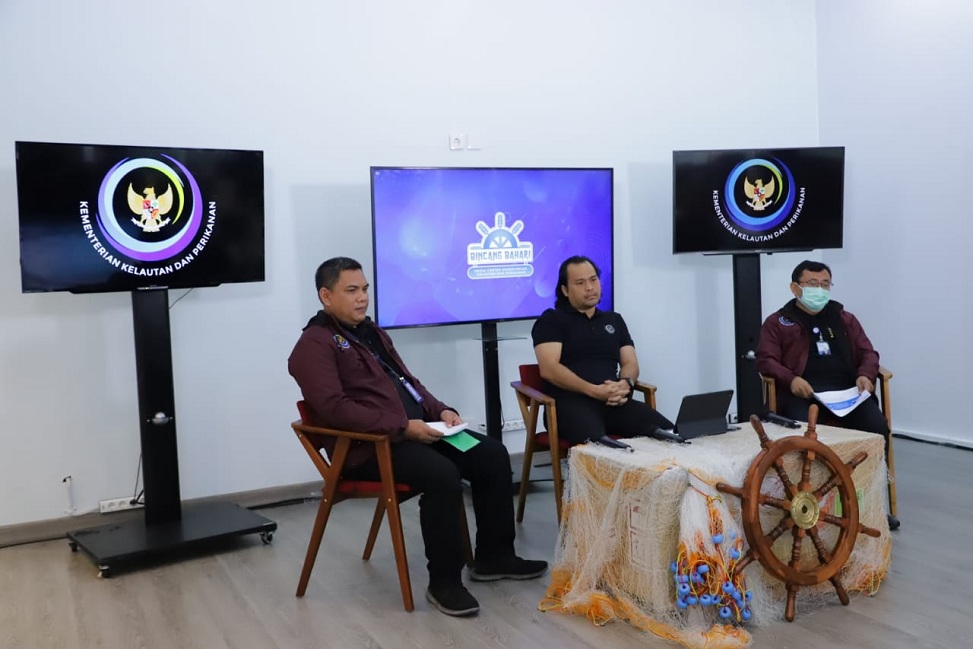 Acara Bincang Bahari KKP mengupas Peluang Investasi Usaha Kelautan dan Perikanan 2022 di Media Center KKP, Jakarta Pusat, Kamis (20/1/2022). Foto: kkp
