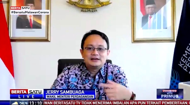 Jerry Sambuaga, Wakil Menteri Perdagangan RI, dalam diskusi Zooming with Primus - Menyongsong Bursa Kripto Indonesia, Live di Beritasatu TV, Kamis (27/1/2022). Sumber: BSTV 