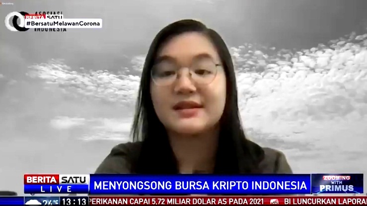 Asih Karnengsih, Ketua Asosiasi Blockchain Indonesia, dalam diskusi Zooming with Primus - Menyongsong Bursa Kripto Indonesia, Live di Beritasatu TV, Kamis (27/1/2022). Sumber: BSTV 