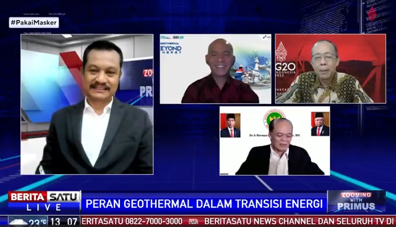 Zooming With Primus - Peran Geothermal dalam Transisi Energi, live di Beritasatu TV, Kamis (17/2/2022). Sumber: BSTV