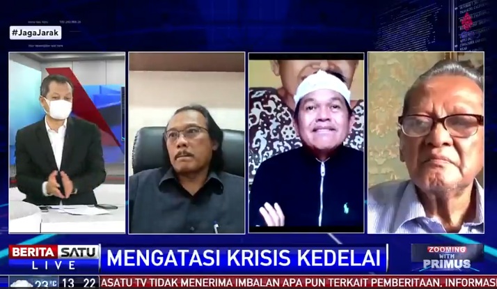 Zooming with Primus - Mengatasi Krisis Kedelai, live di Beritasatu TV, Kamis (24/2/2022). Sumber: BSTV 
