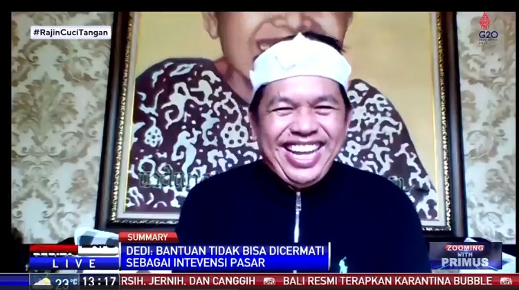 Dedi Mulyadi, Wakil Ketua Komisi IV DPR RI, dalam diskusi Zooming with Primus - Mengatasi Krisis Kedelai, live di Beritasatu TV, Kamis (24/2/2022). Sumber: BSTV 