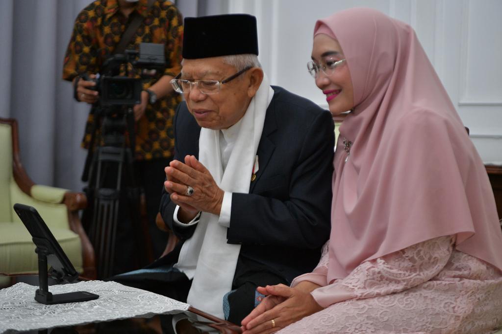 Wapres Maruf Amin Silaturahmi Secara Virtual dengan Presiden Joko Widodo