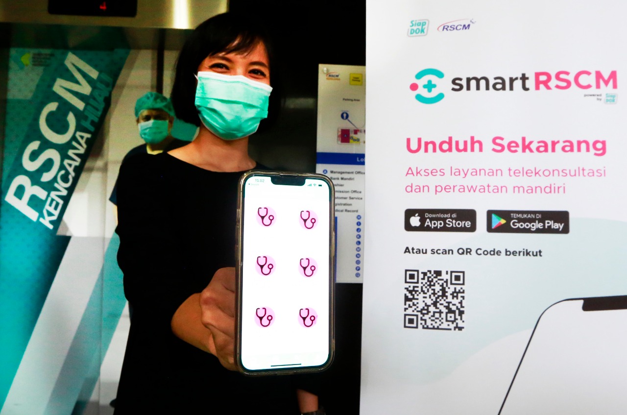 Aplikasi Smart RSCM, Layanan Digital Terintegrasi SmartRSCM by SiapDok. Beritasatu Photo/Uthan AR