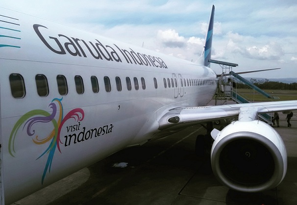 Garuda Indonesia di Bandara Adisoetjipto Yogyakarta. Foto: Investor Daily/Gora Kunjana